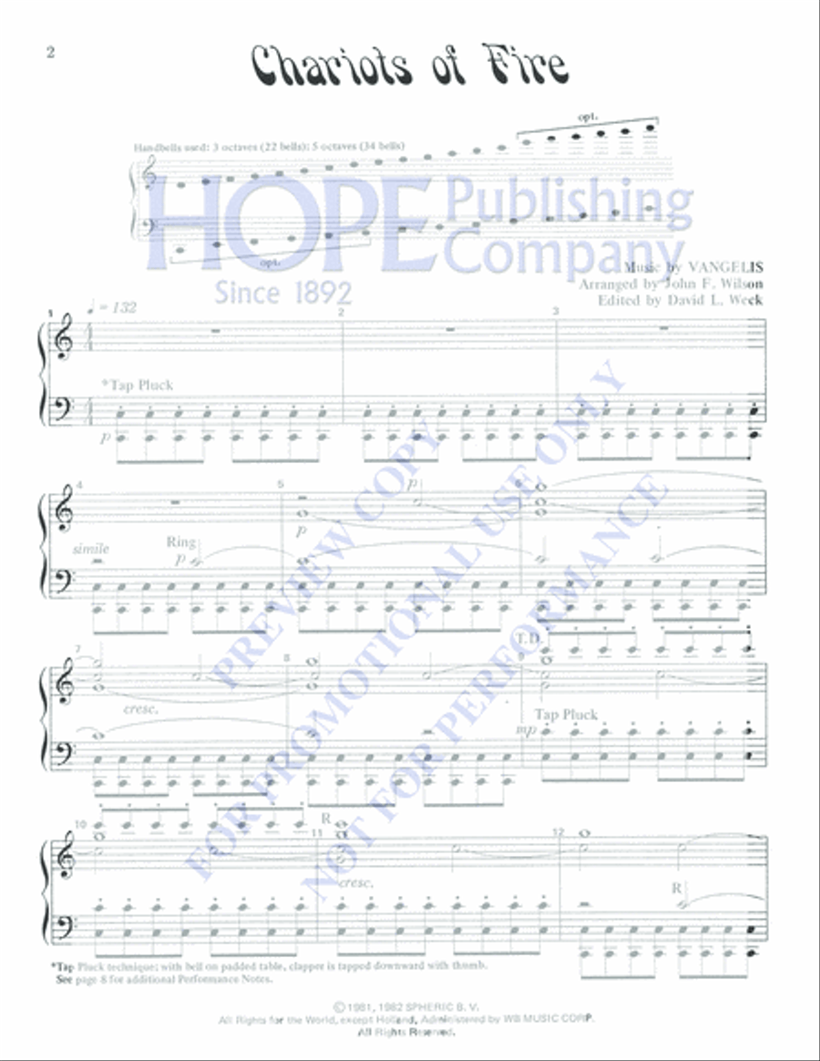 Chariots of Fire 5-Octaves scores gallery preview page 2