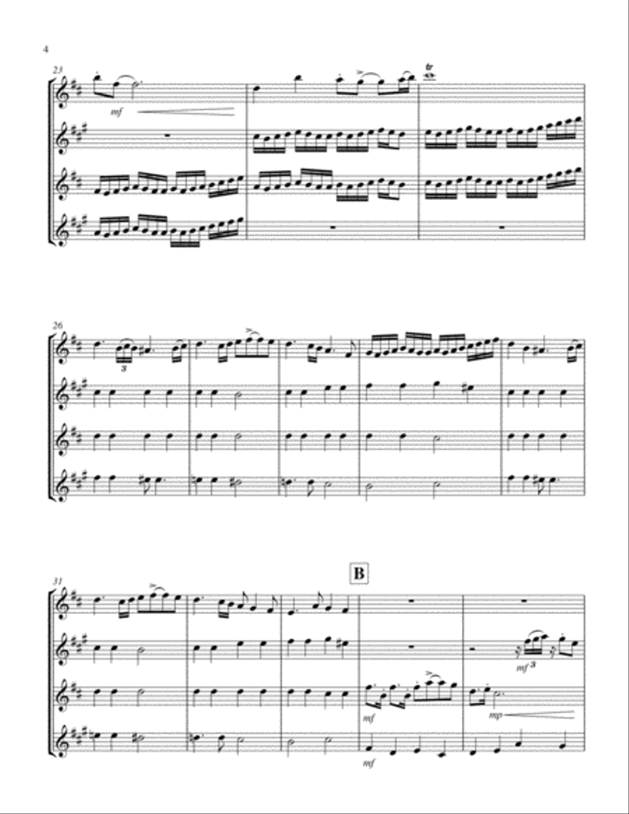 Four at a Time, Please! - Sax Quartet image number null