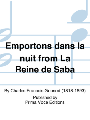 Book cover for Emportons dans la nuit from La Reine de Saba
