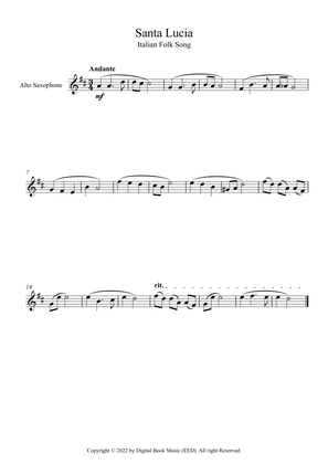 Santa Lucia - Italian Folk Song (Alto Sax)