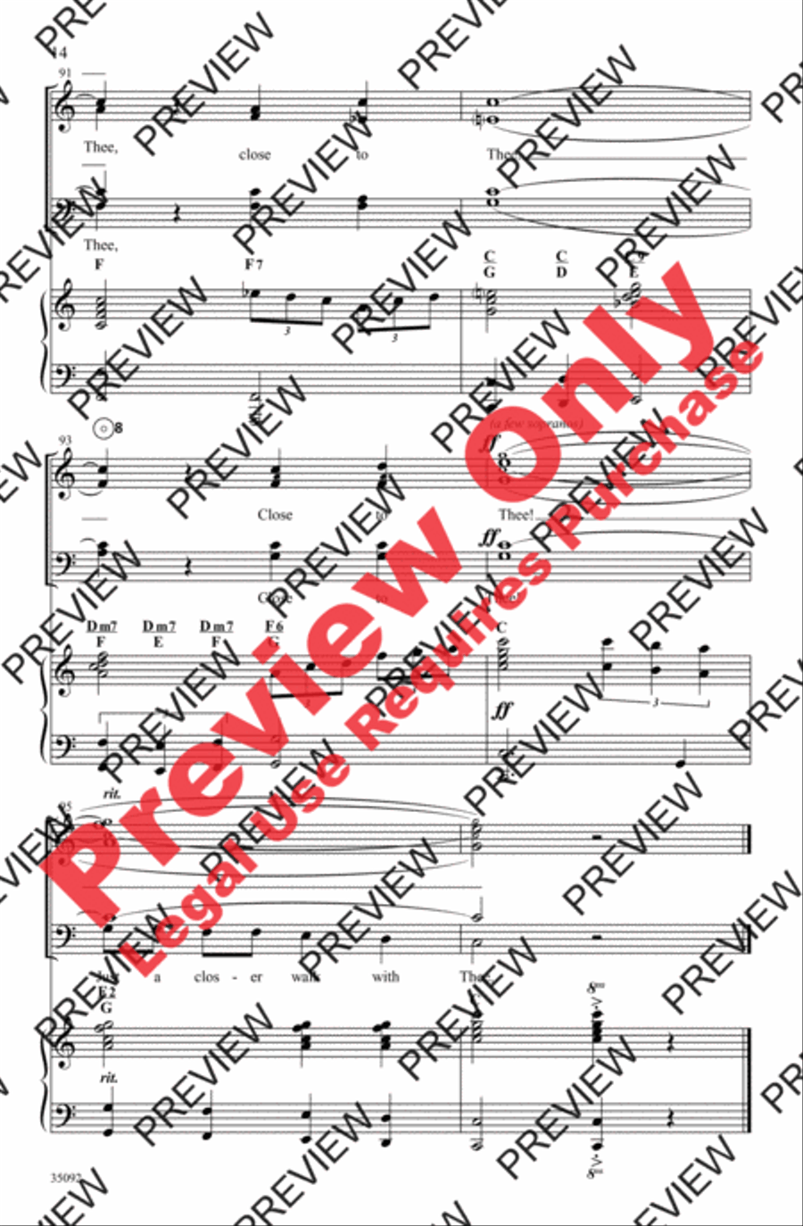 Just a Closer Walk 4-Part scores gallery preview page 14
