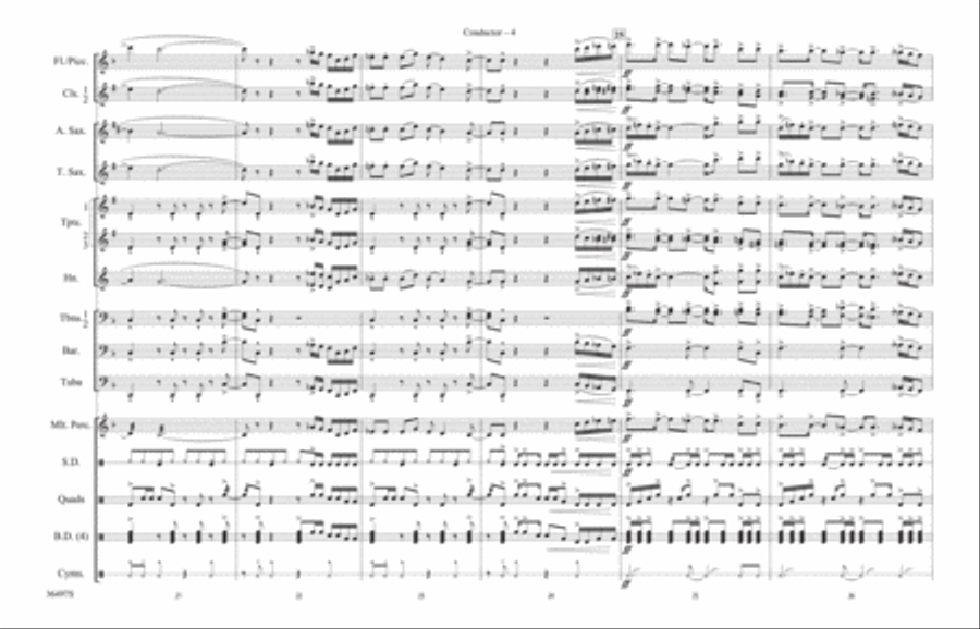 Kashmir: Score Kashmir: Score Marching Band scores gallery preview page 4