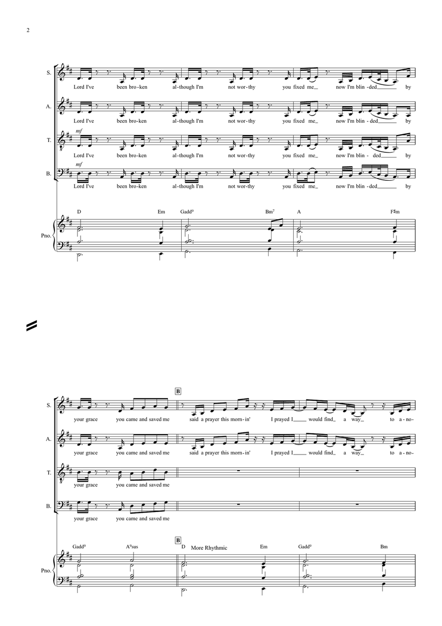 Blinded By Your Grace Part 2 4-Part scores gallery preview page 2