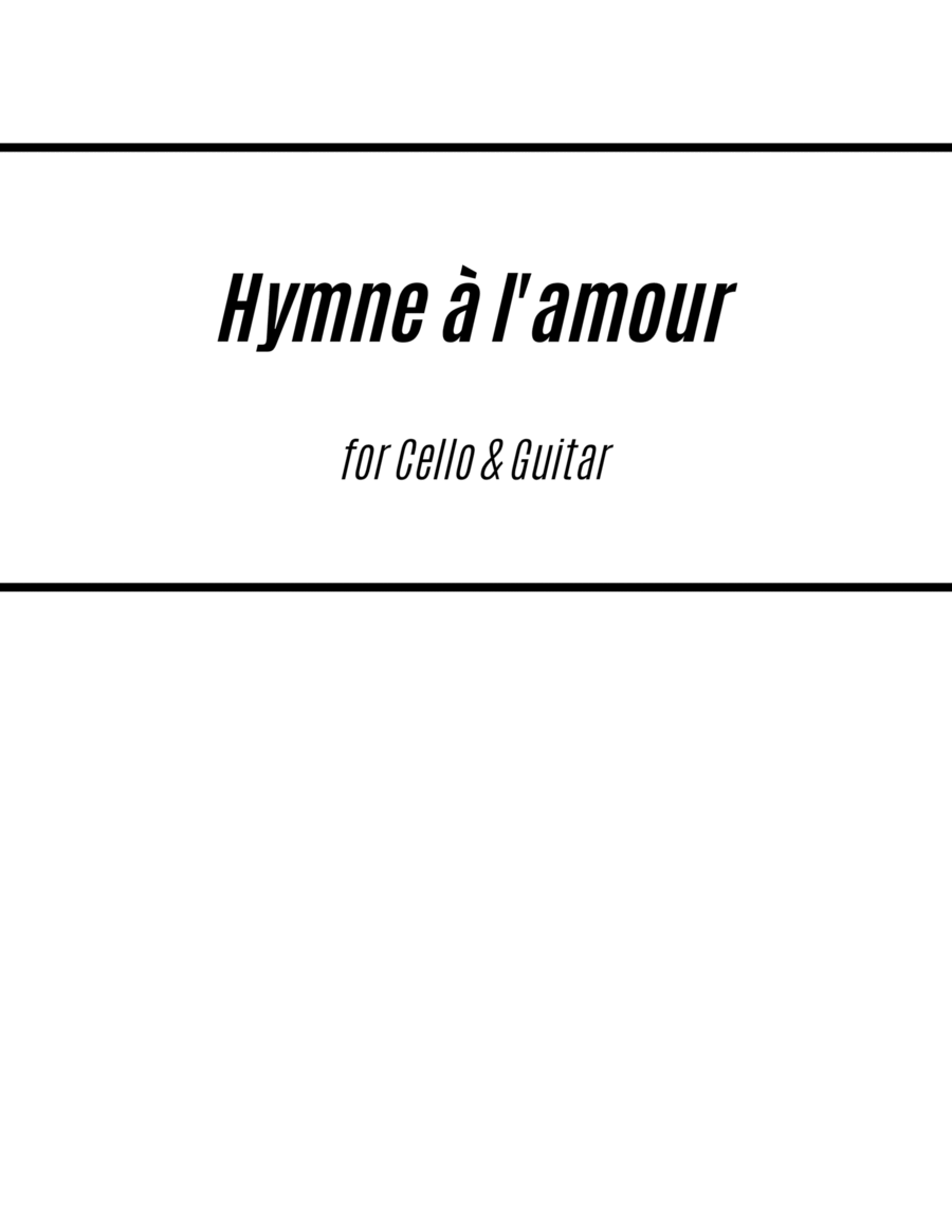Hymne A L'amour image number null