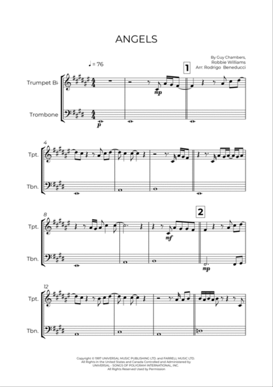 Angels Brass Duet scores gallery preview page 2