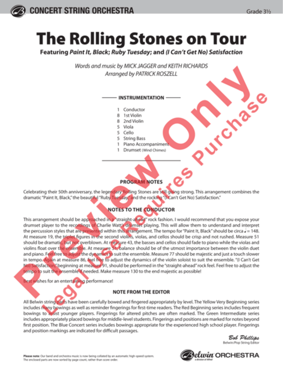 The Rolling Stones on Tour String Orchestra scores gallery preview page 2