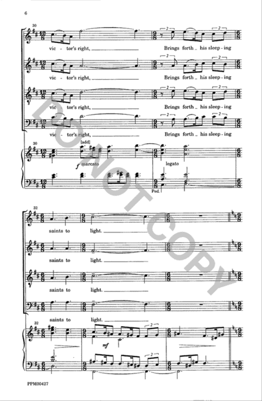 Light's Glittering Morn 4-Part scores gallery preview page 7