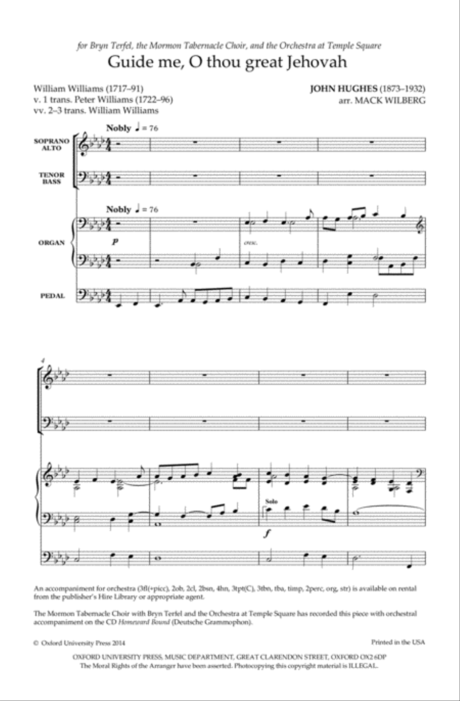 Guide me, O thou great Jehovah 4-Part scores gallery preview page 2