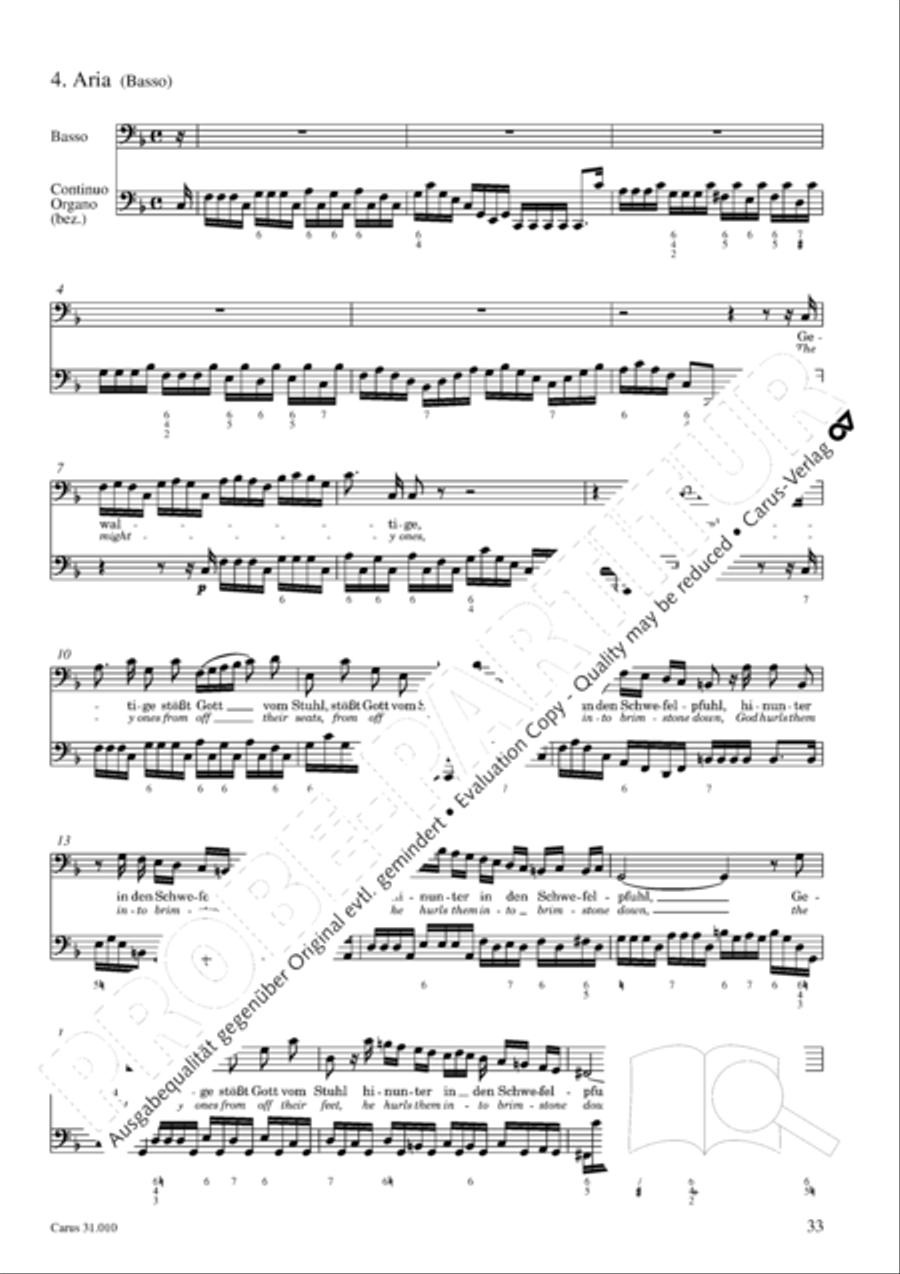 Magnify the Lord, my soul (Meine Seel erhebt den Herren) 4-Part scores gallery preview page 29