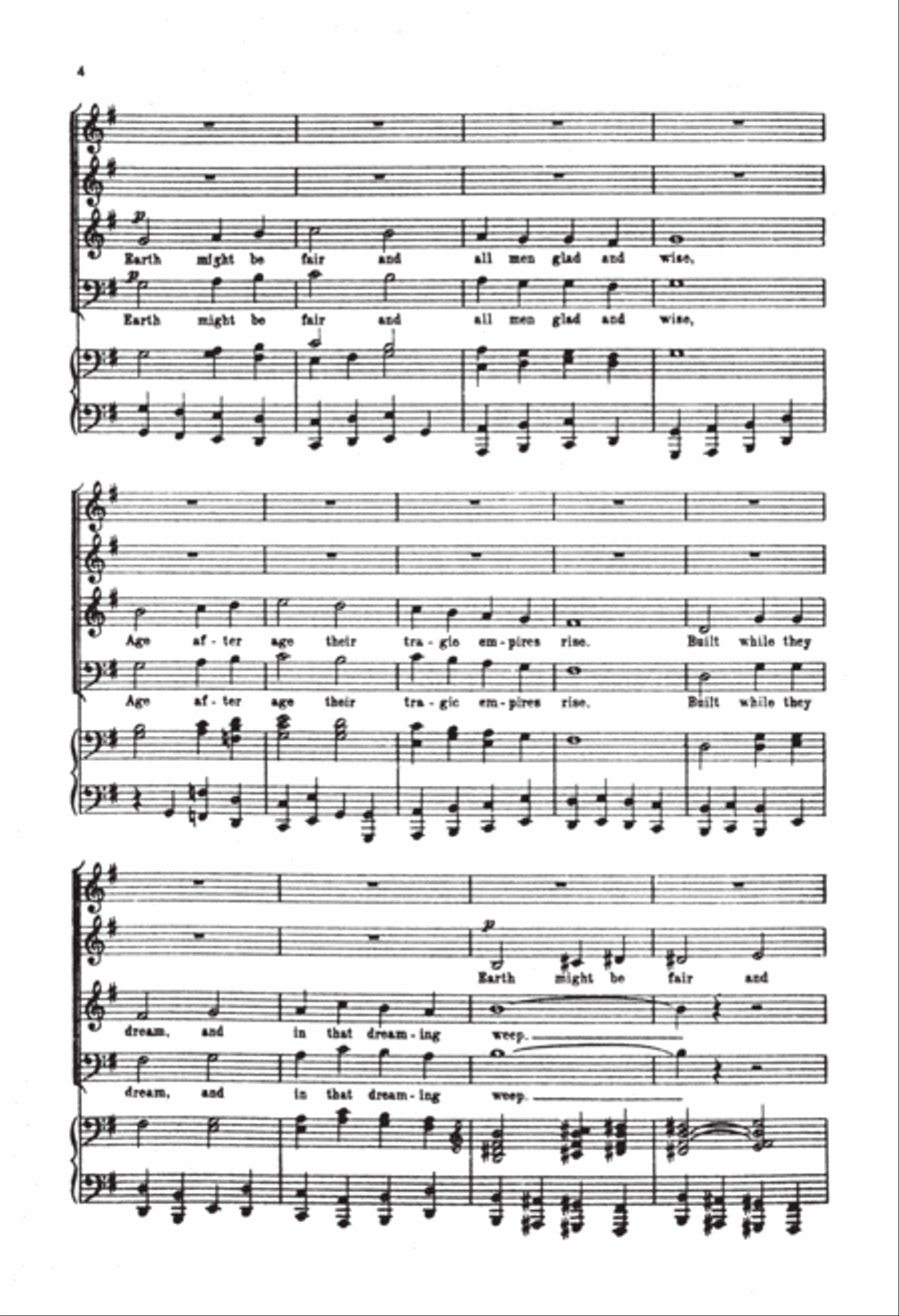 Three Festival Choruses: Turn Back, O Man 4-Part scores gallery preview page 3