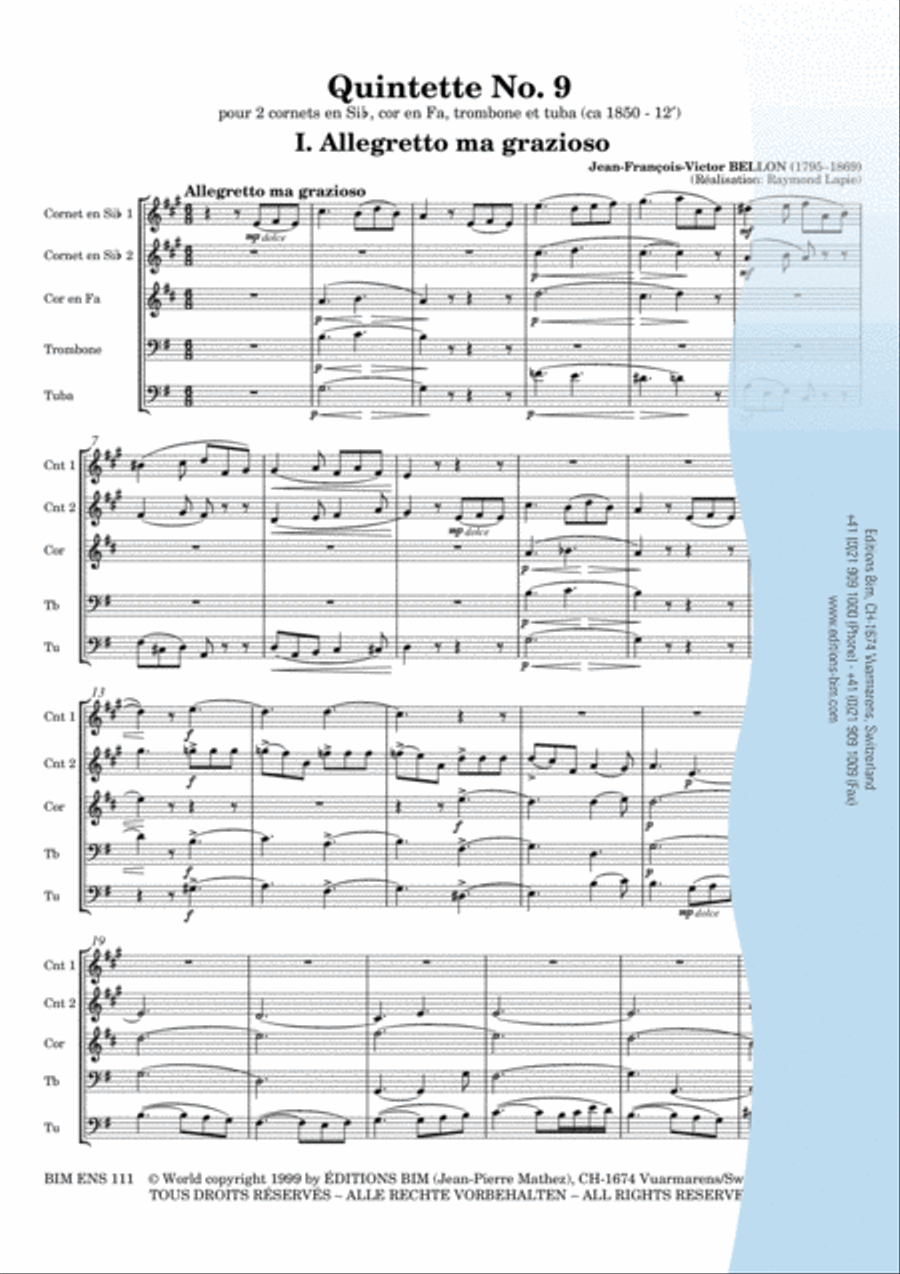 Quintette No. 9 Brass Quintet scores gallery preview page 2