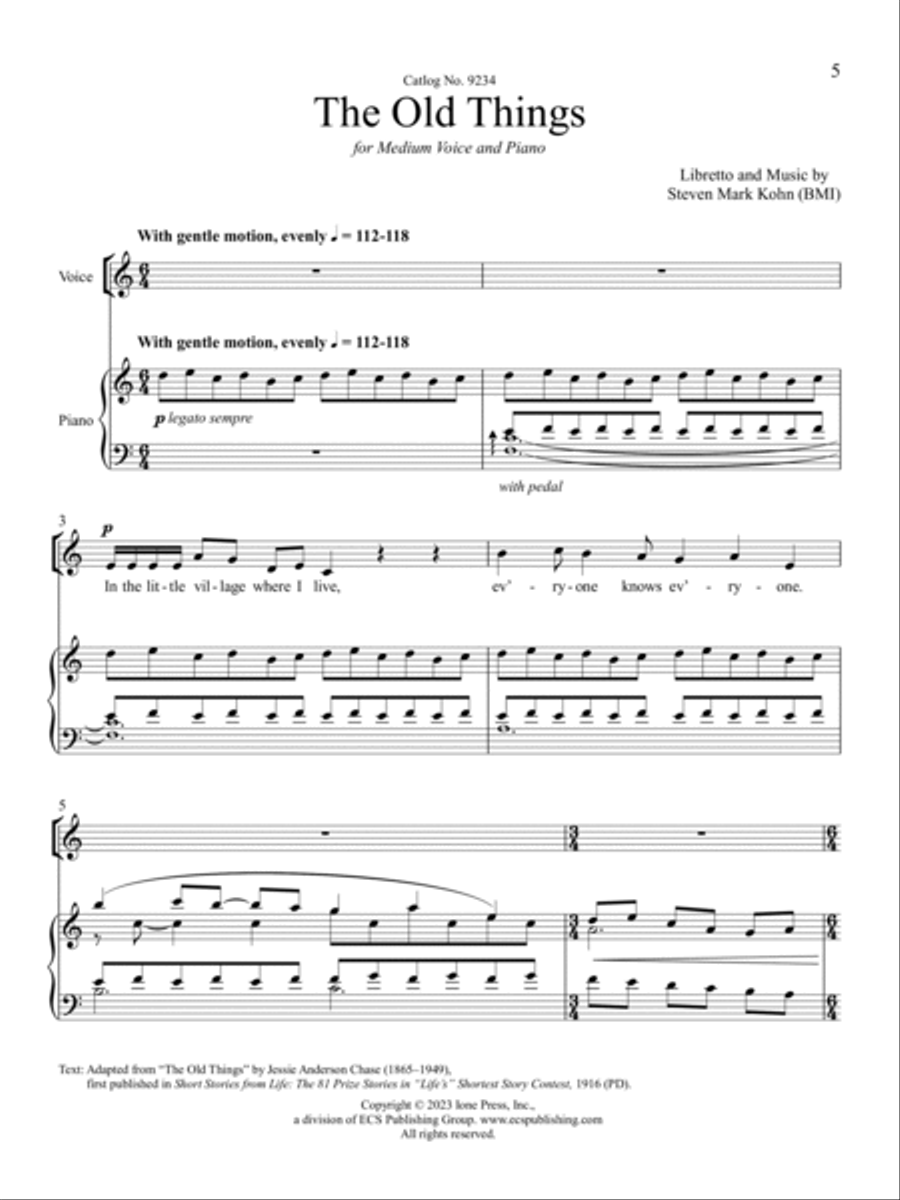 The Old Things Medium Voice scores gallery preview page 5