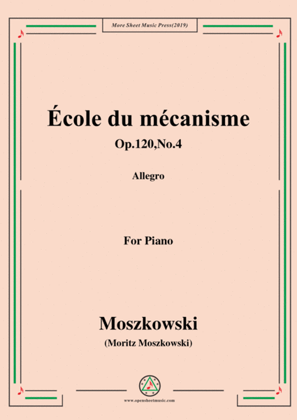 Duvernoy-École du mécanisme,Op.120,No.4,for Piano