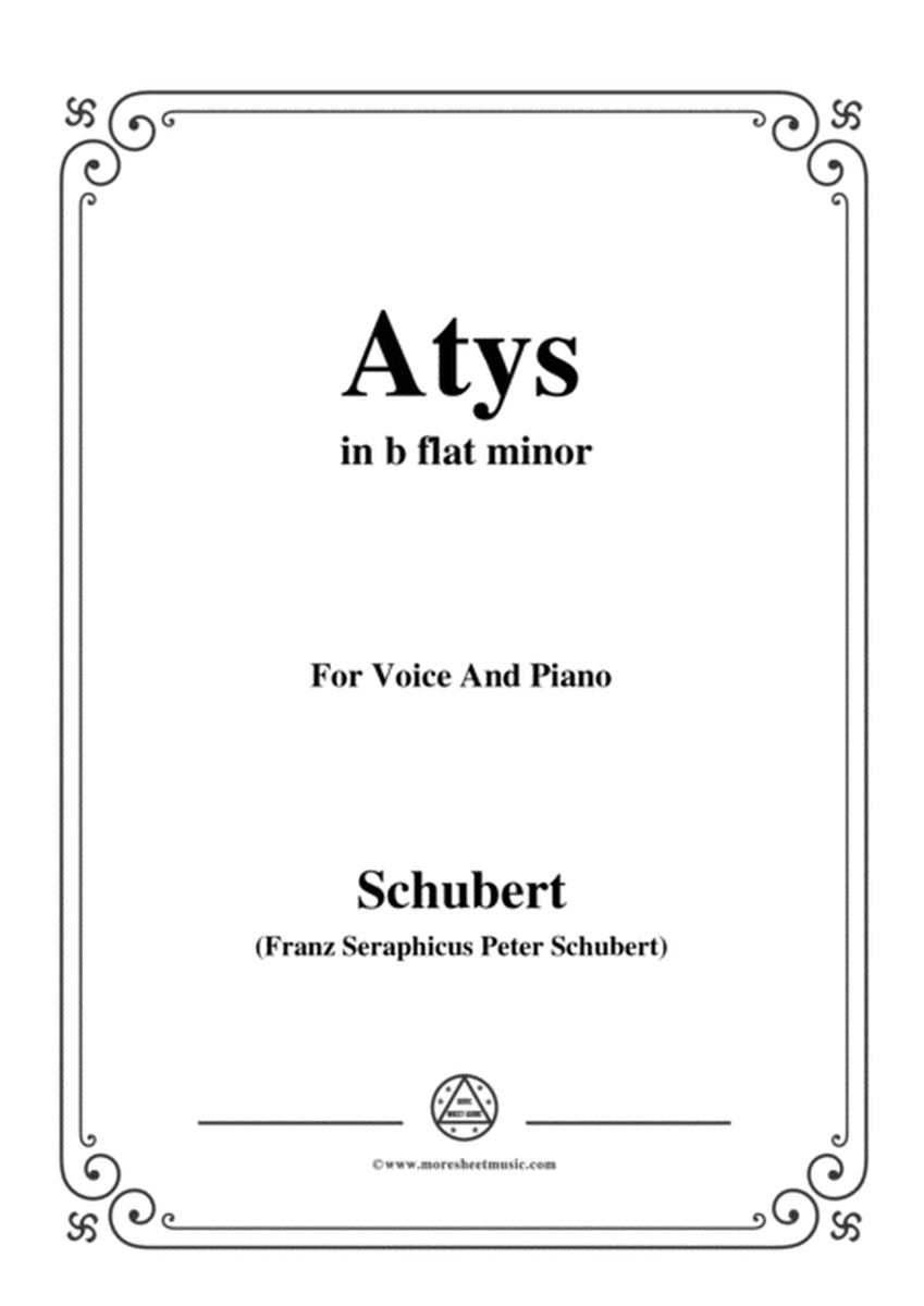 Schubert-Atys,in b flat minor,for Voice and Piano image number null