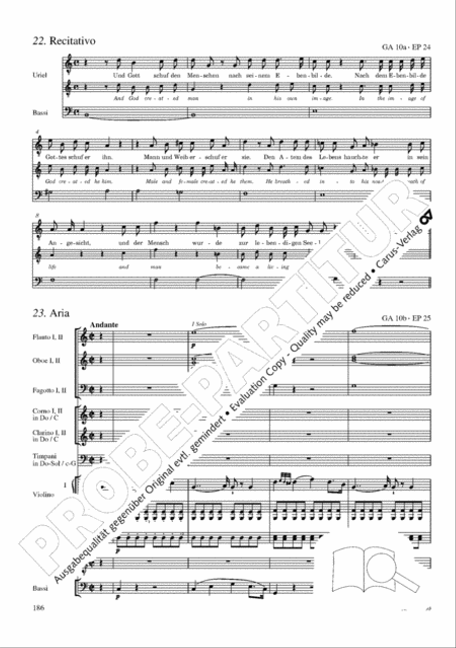The Creation (Die Schopfung) 4-Part scores gallery preview page 206