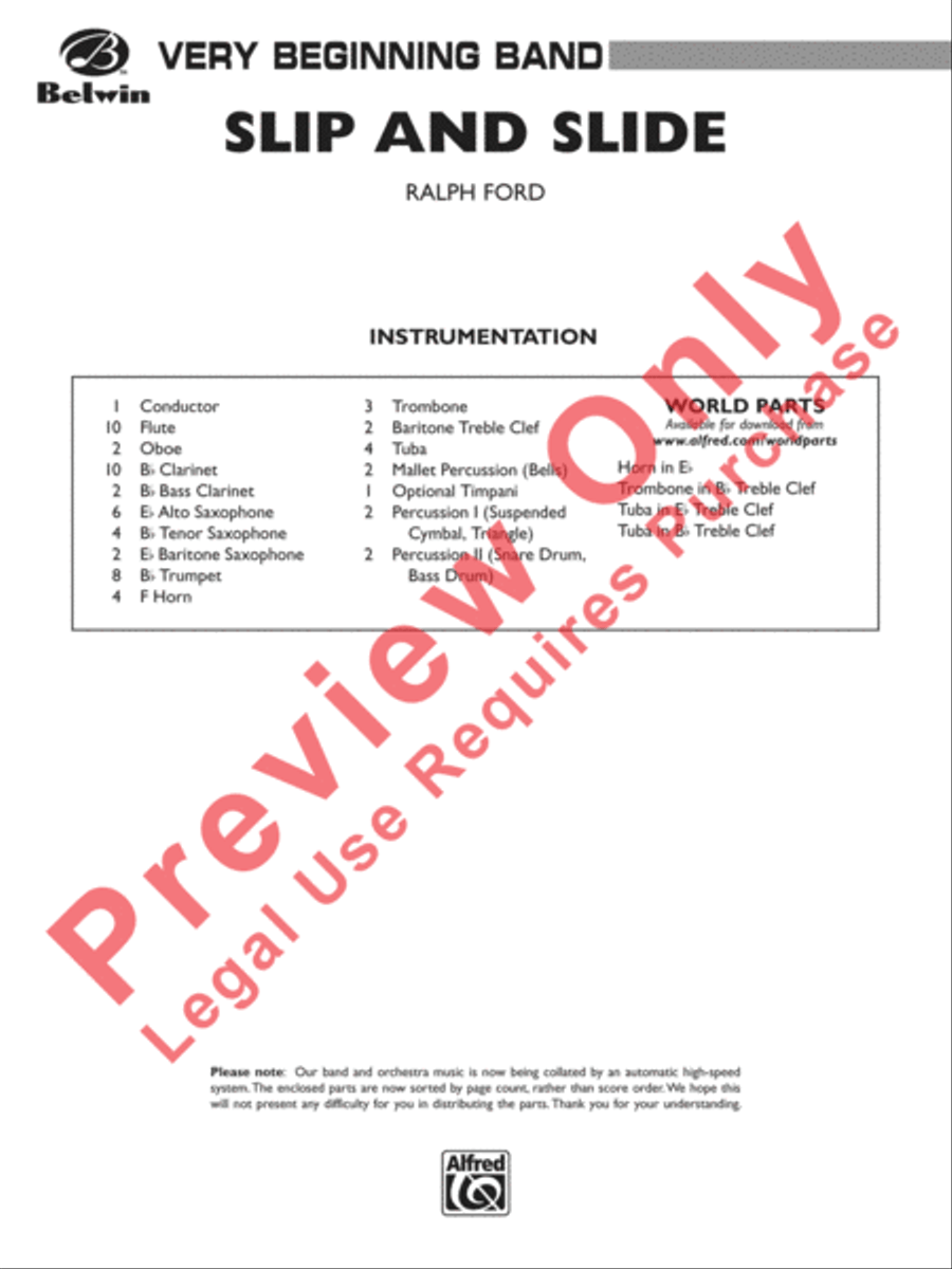 Slip and Slide Concert Band scores gallery preview page 2