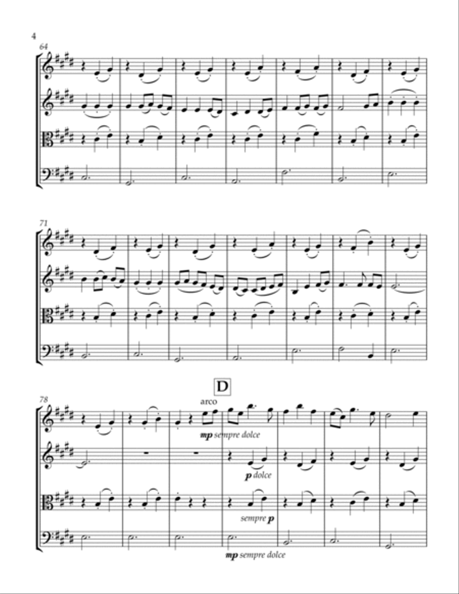 Itsumo Nandodemo (always With Me) String Quartet scores gallery preview page 5