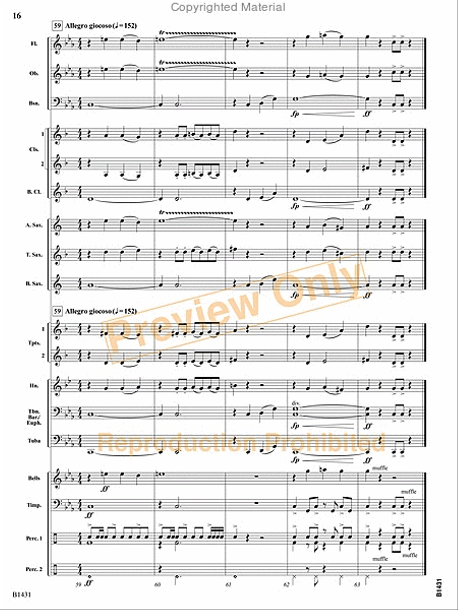 Fantasy on an Old English Melody Concert Band scores gallery preview page 15