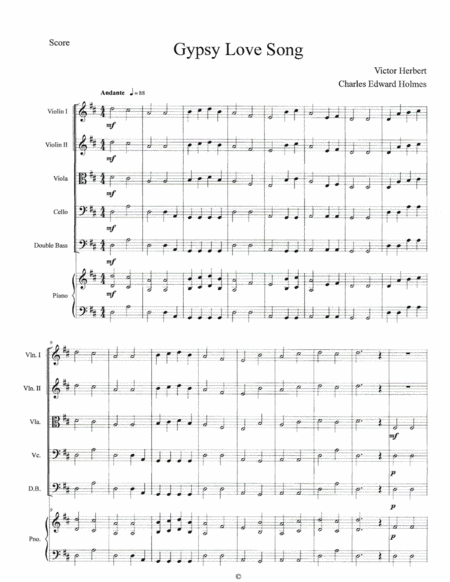 Gypsy Love Song--Score image number null