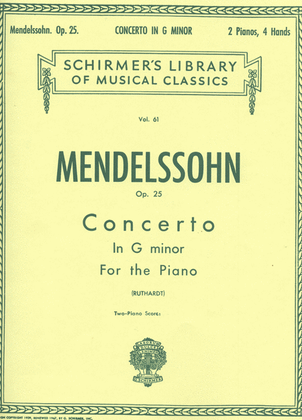 Book cover for Concerto No. 1 in G Minor, Op. 25