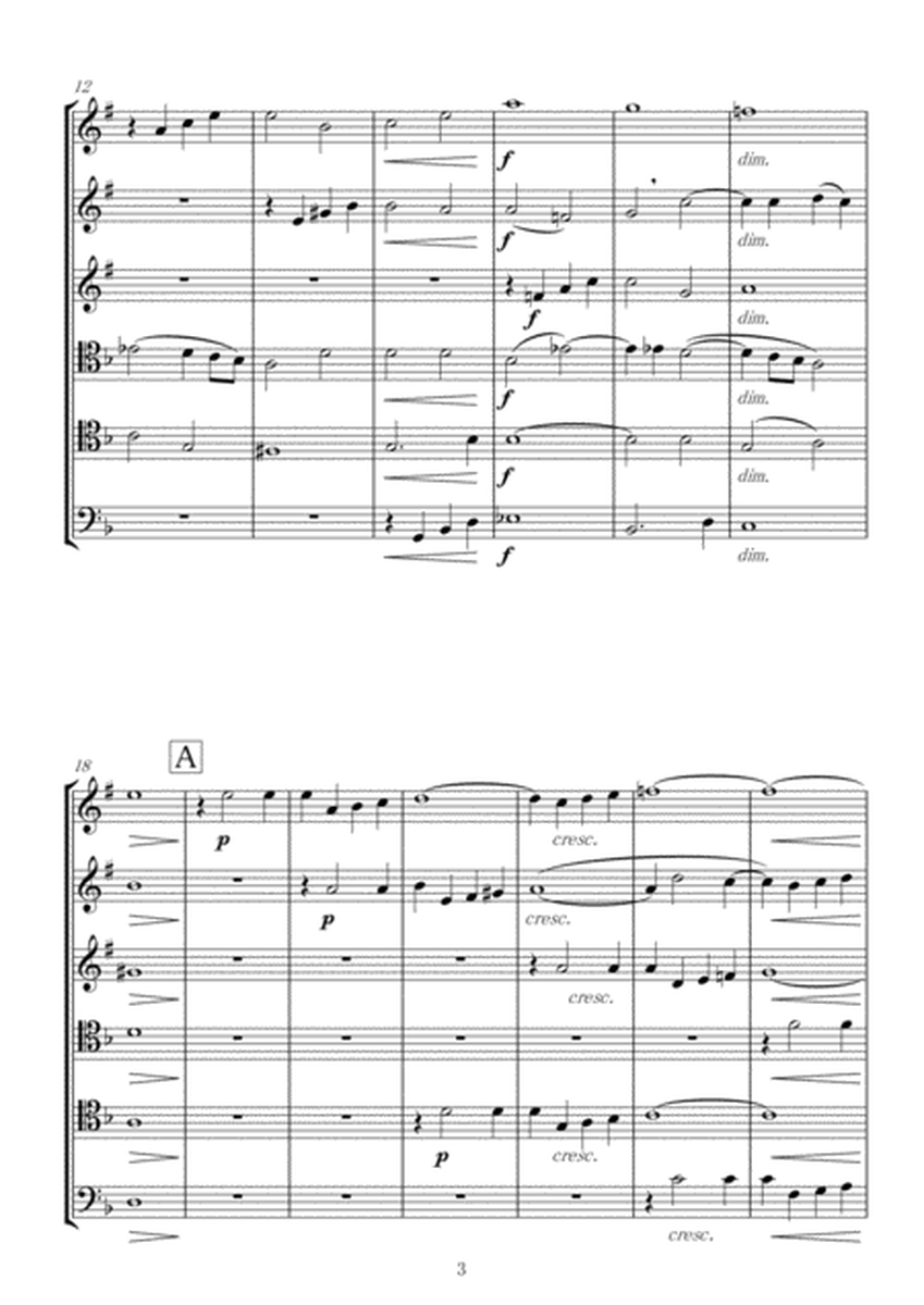 "Abendlied" from 3 Sacred Songs, op.69 for Brass Sextet image number null