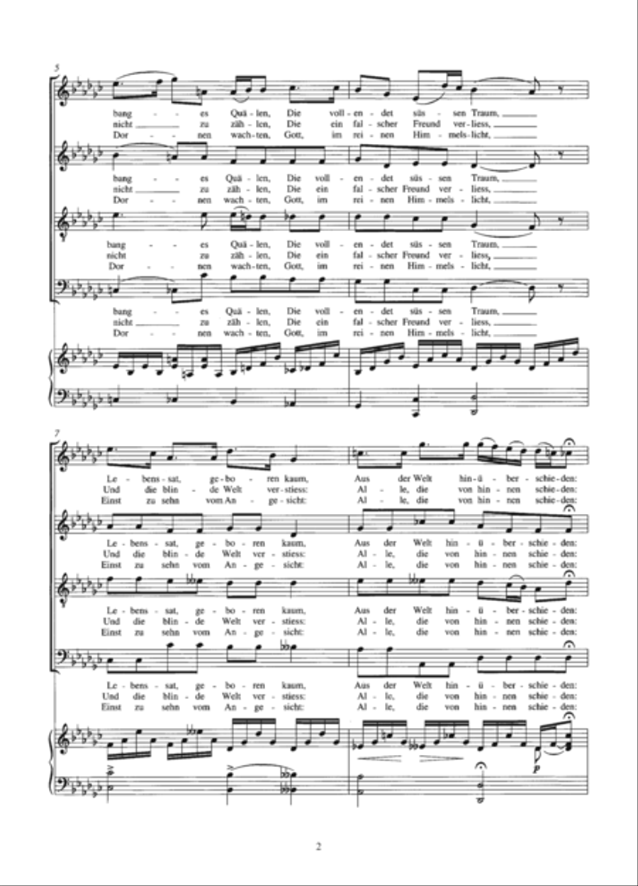 Litanei (Auf Das Fest Aller Seelen) (arr. Ralph Allwood) 4-Part scores gallery preview page 2