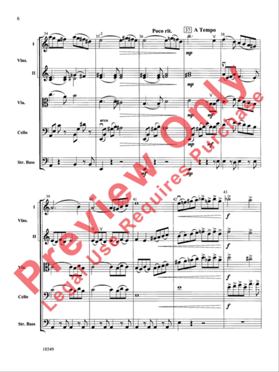 Serenade for Strings String Orchestra scores gallery preview page 7