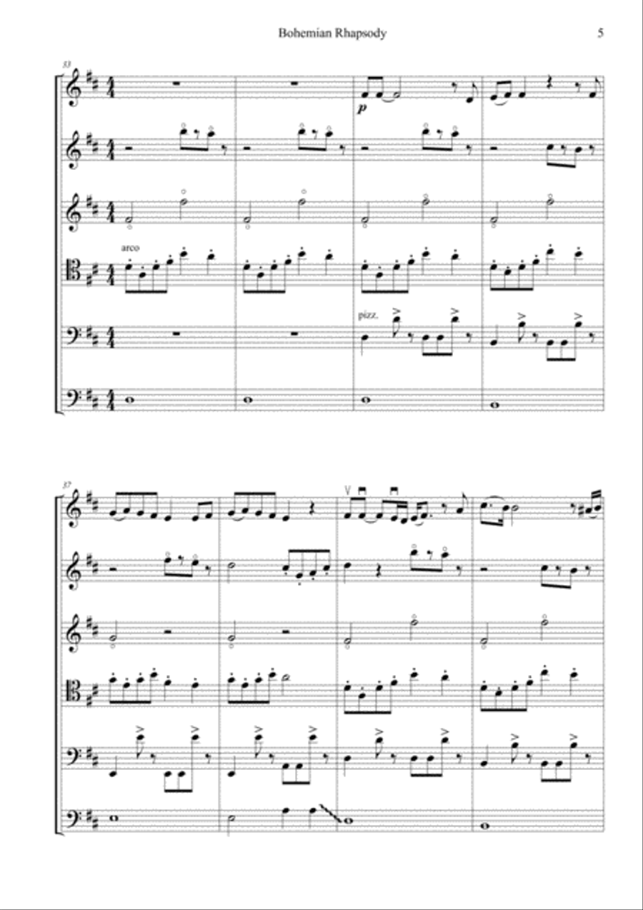 Bohemian Rhapsody Small Ensemble scores gallery preview page 5