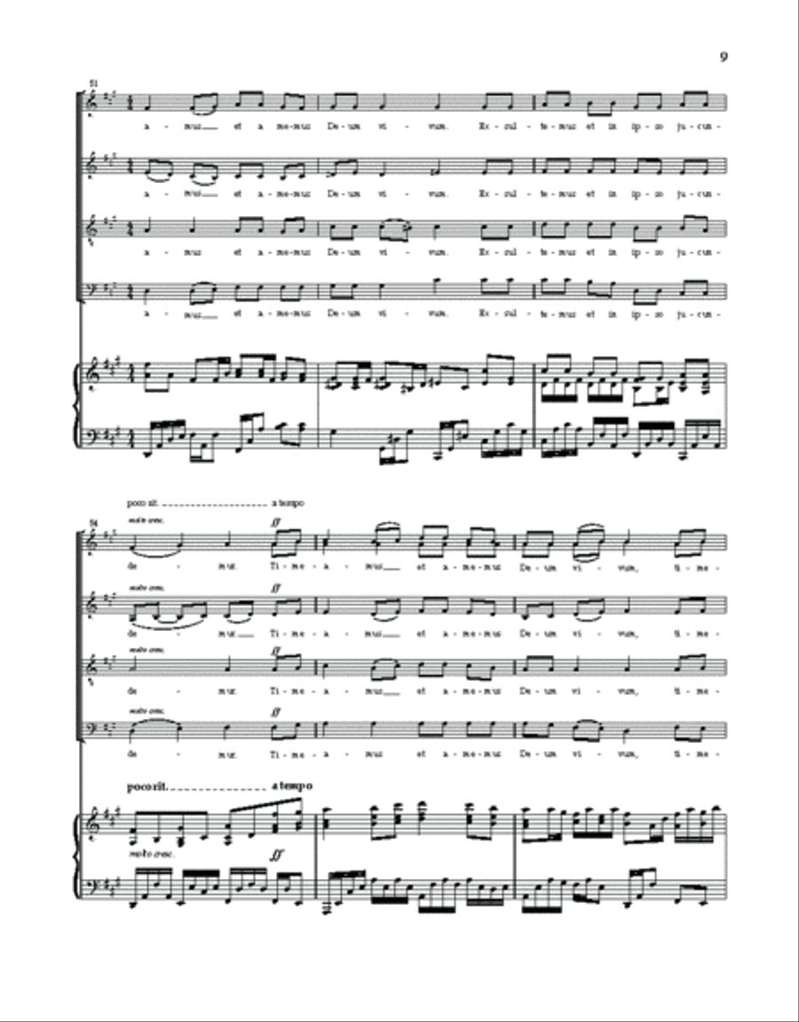 Ubi Caritas with Piano Improvisation Choir scores gallery preview page 8