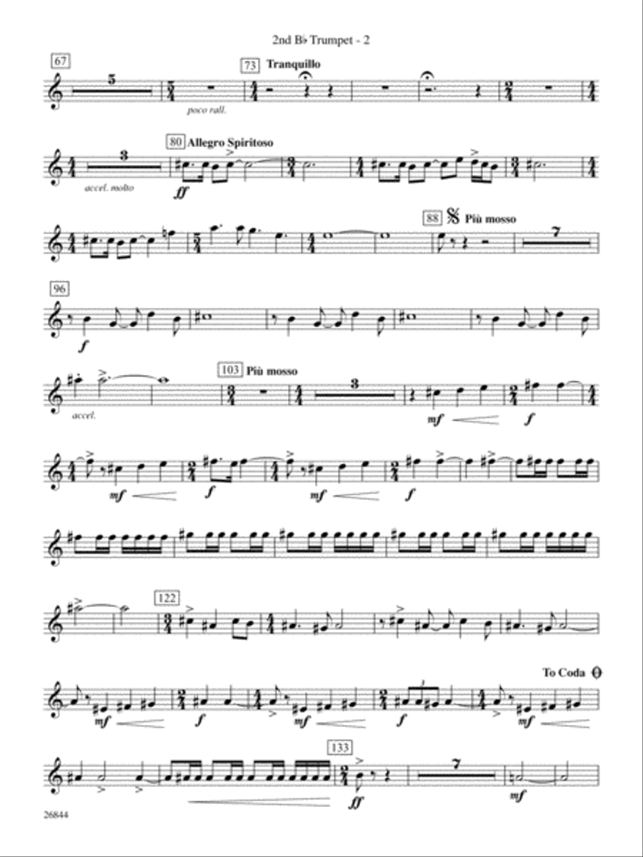 Foundation: 2nd B-flat Trumpet Concert Band scores gallery preview page 2