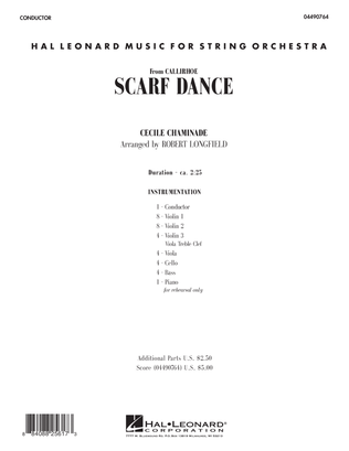 Book cover for Scarf Dance (from "Callirhoe") - Full Score