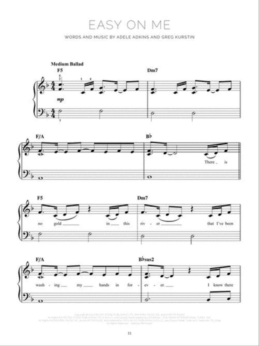 Adele – 30 Easy Piano scores gallery preview page 5