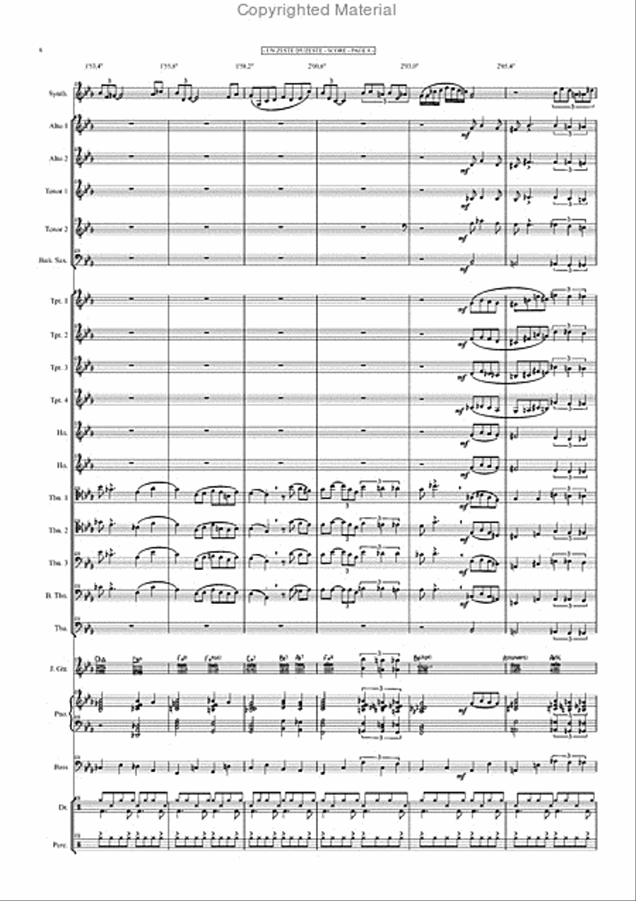 UN ZESTE D'UZESTE Big Band & Synthe Jazz Ensemble scores gallery preview page 9