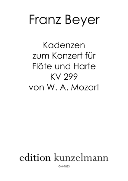 Cadenzas to W. A. Mozart's Concerto for Flute and Harp