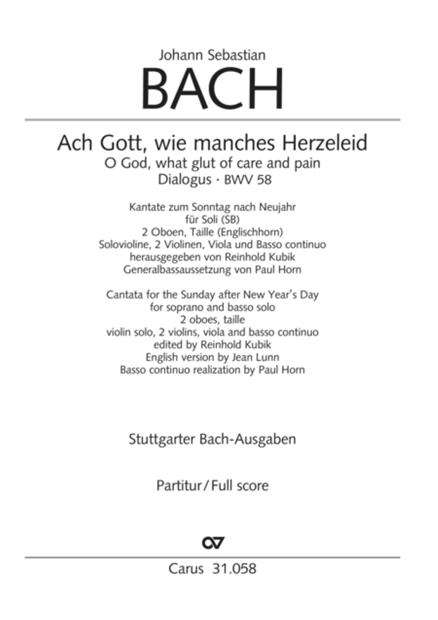 O God, what glut of care and pain (Ach Gott, wie manches Herzeleid) Orchestra scores gallery preview page 2