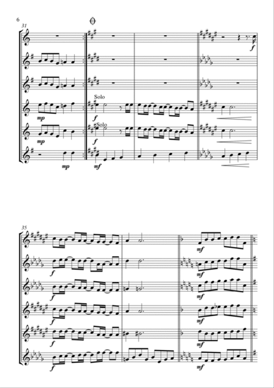 Great is the Lord Great is the Lord Woodwind Quartet scores gallery preview page 6