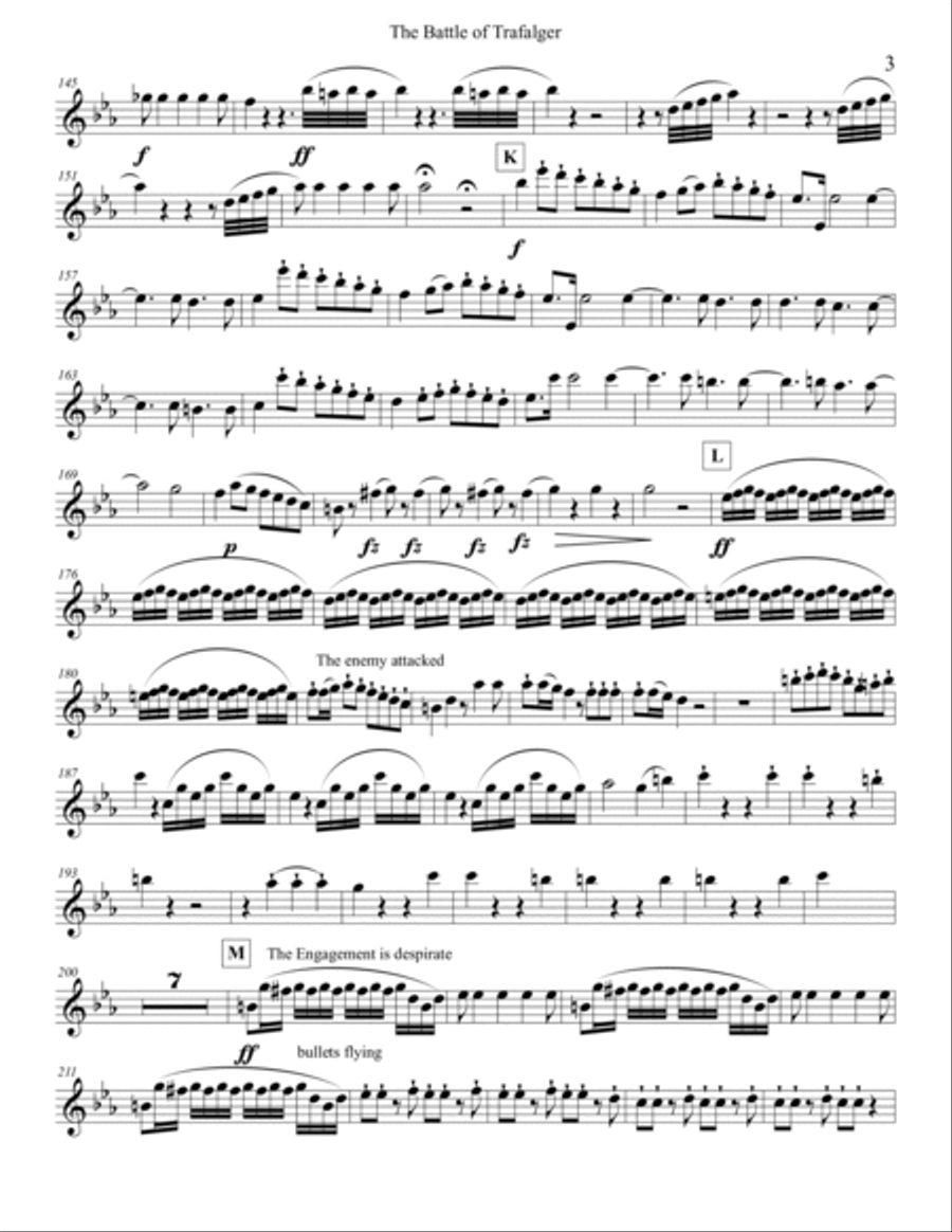 Battle of Trafalgar (parts) Woodwind Ensemble scores gallery preview page 3