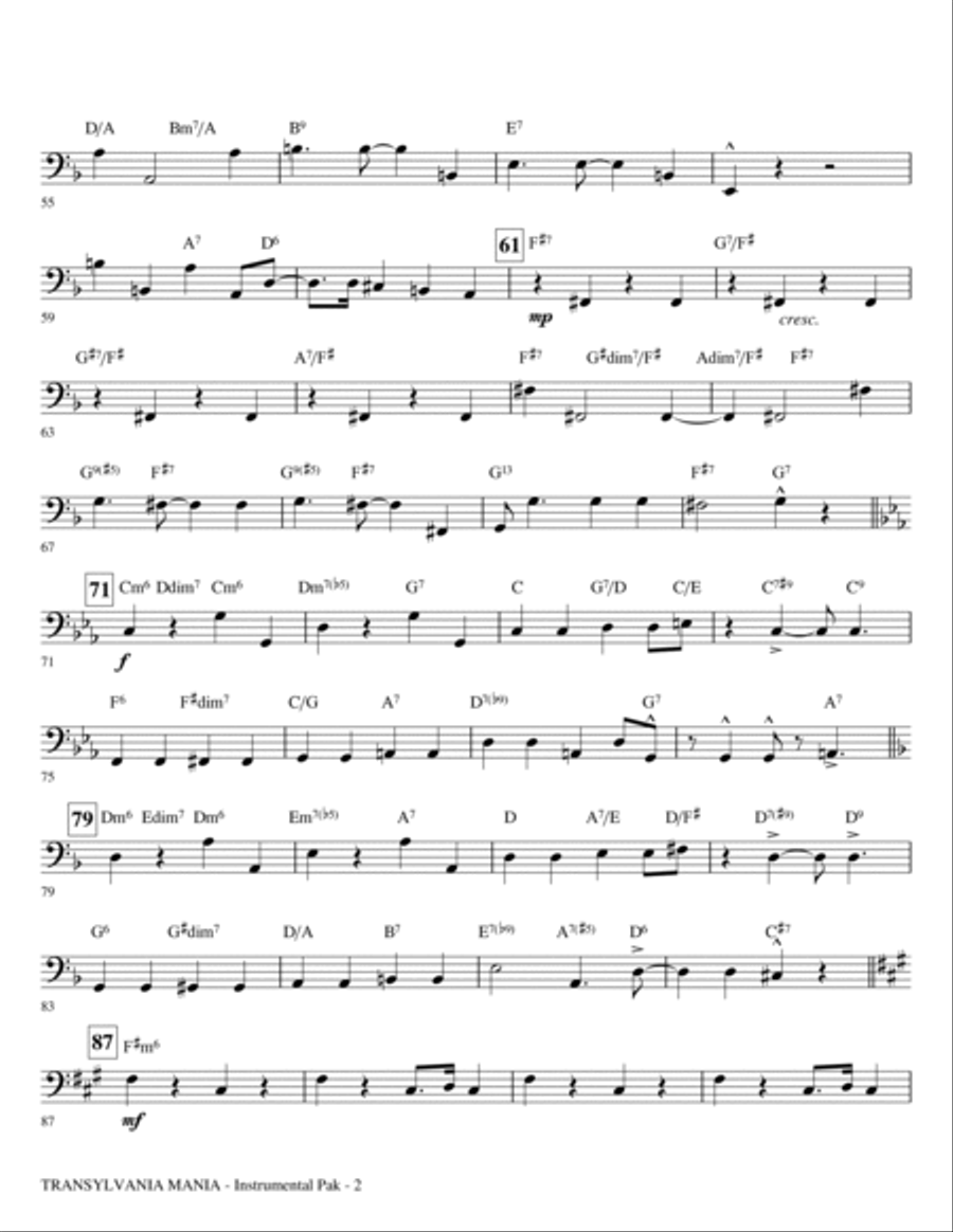 Transylvania Mania (from Young Frankenstein) - Bass Choir scores gallery preview page 2