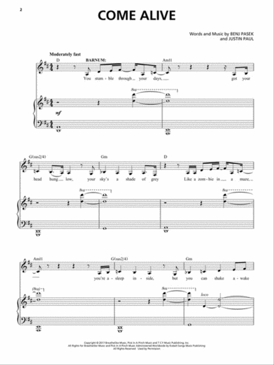 The Greatest Showman Voice scores gallery preview page 3