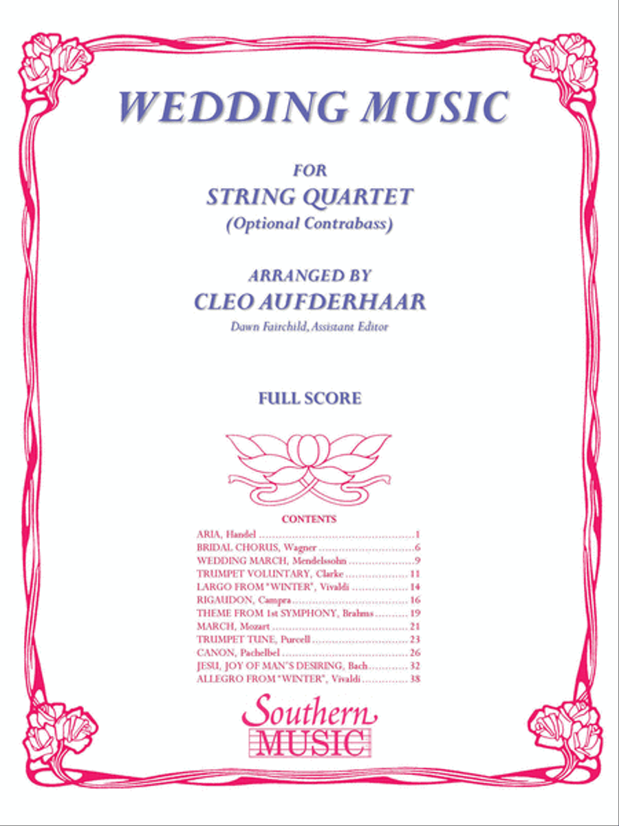 Wedding Music String Quartet scores gallery preview page 1