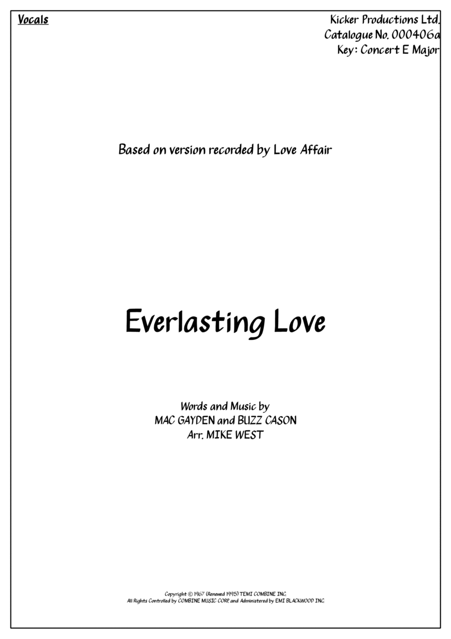 Everlasting Love Small Ensemble scores gallery preview page 1