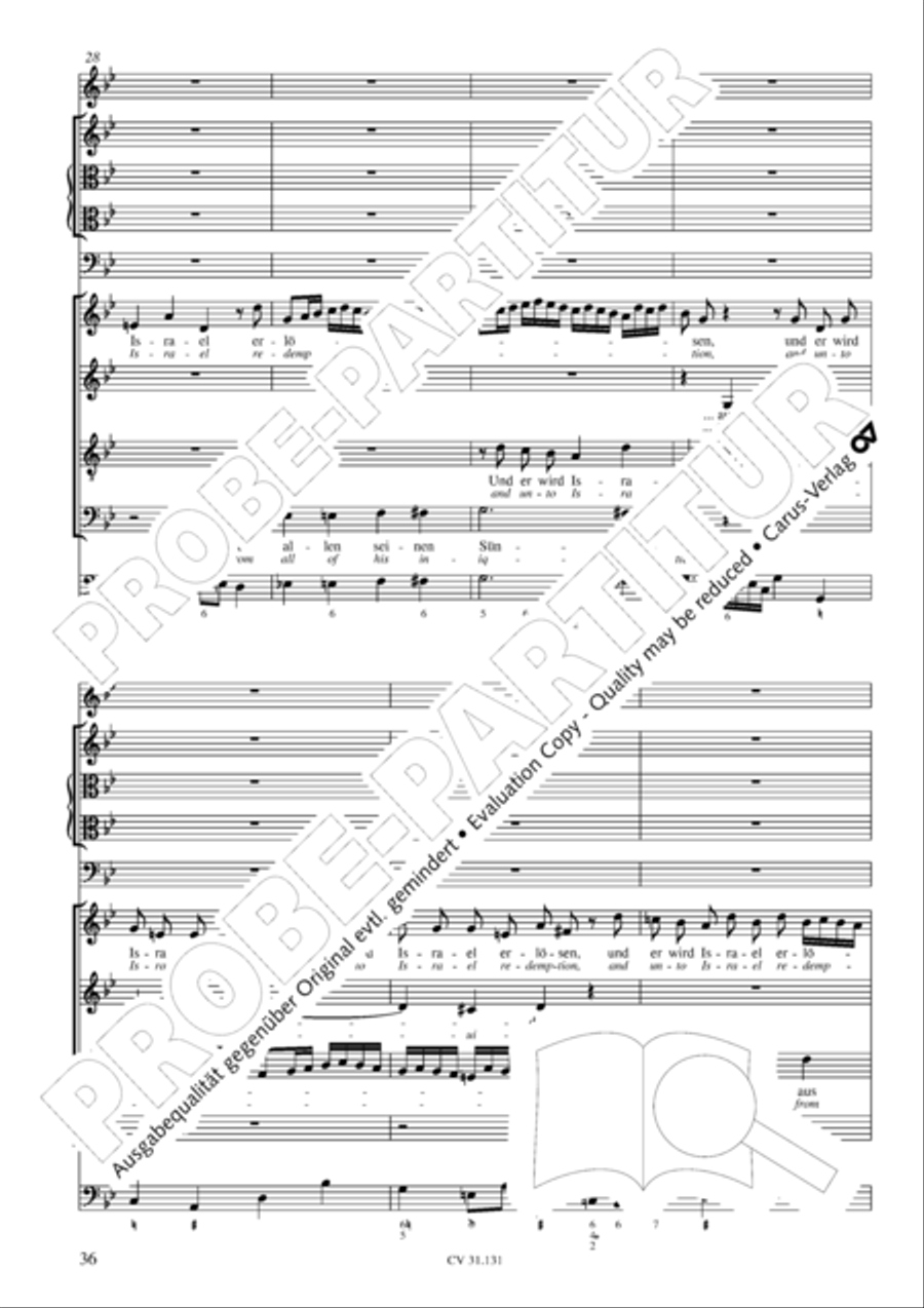 Form the deep, Lord, cried I, Lord, to Thee (Aus der Tiefe rufe ich, Herr, zu dir) 4-Part scores gallery preview page 37