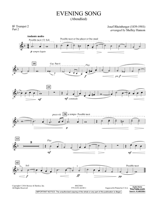 Evening Song (Abendlied) - Pt.2 - Bb Trumpet 2