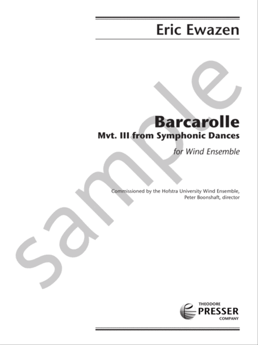 Barcarolle Concert Band scores gallery preview page 2