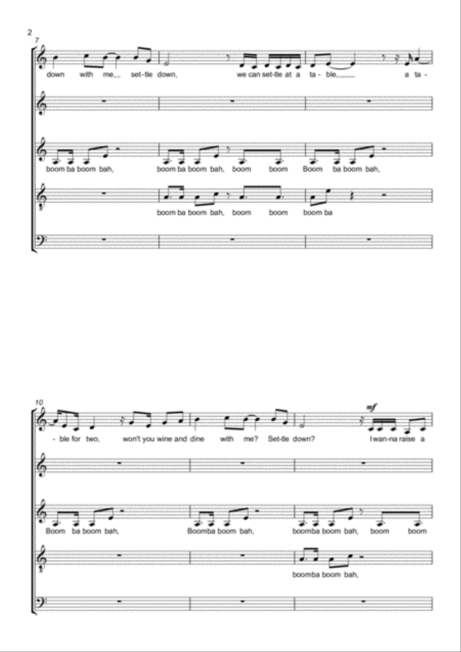 Settle Down 4-Part scores gallery preview page 2