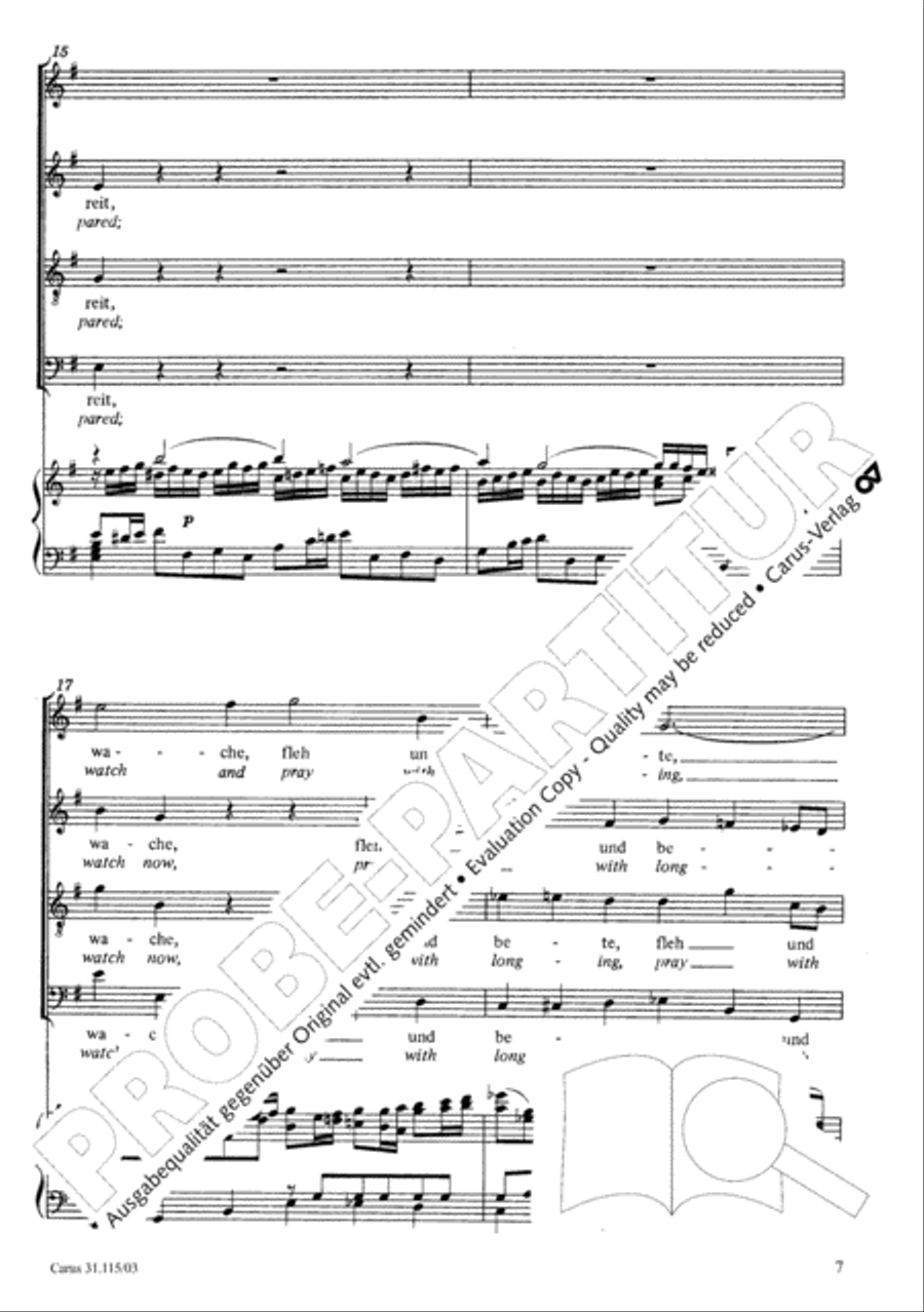 O my spirit, be prepared (Mache dich, mein Geist, bereit) 4-Part scores gallery preview page 8