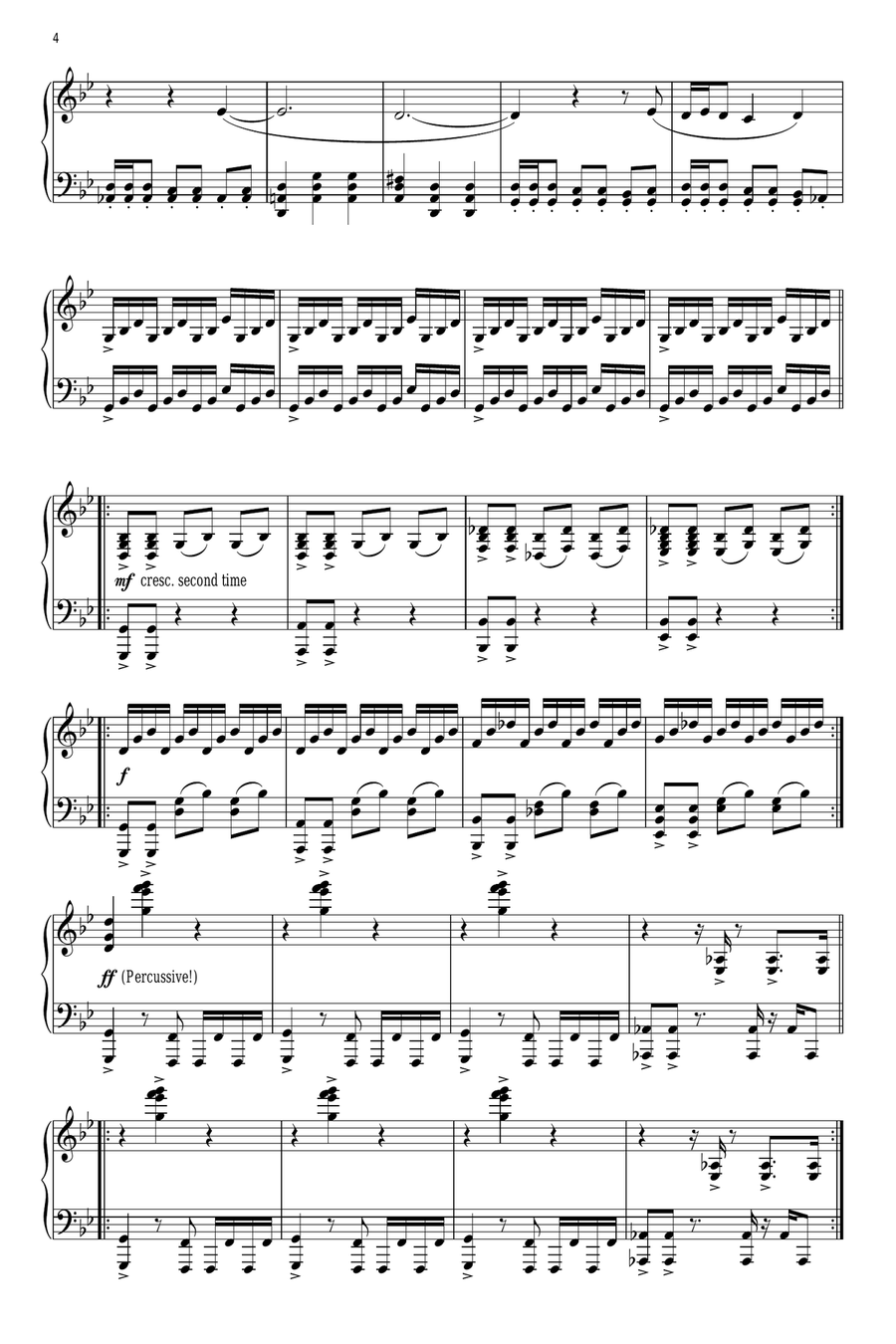 Prelude To War Piano Solo scores gallery preview page 4