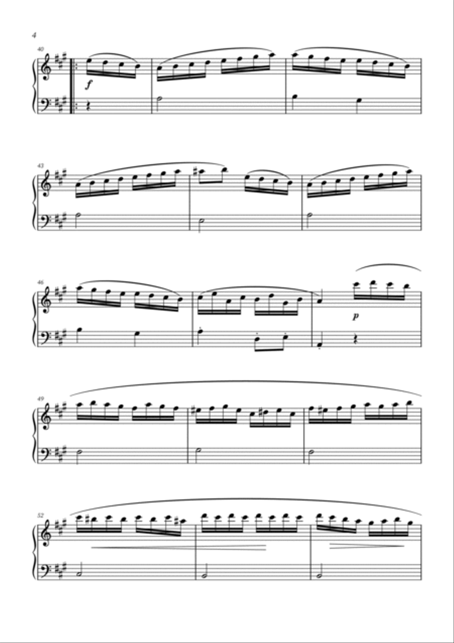 Turkish March - Easy Intermediate Piano Turkish March - Easy Intermediate Piano Chamber Music scores gallery preview page 4