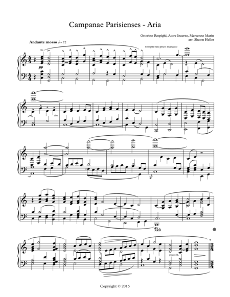 Campanae Parisienses & Aria from Ancient Airs & Dances, Suite #2, Piano Solo arr. by Shawn Heller image number null