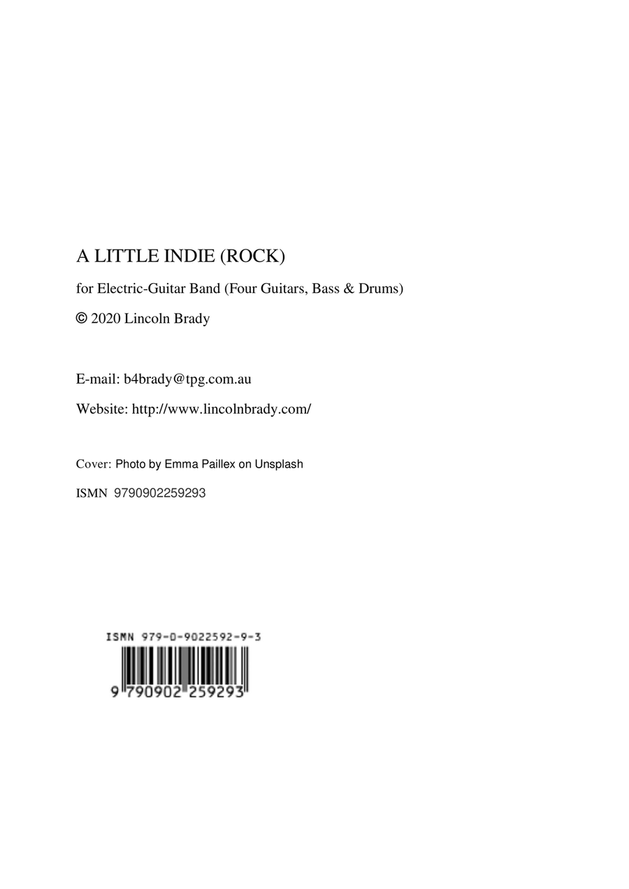 A LITTLE INDIE (ROCK) - Electric-Guitar Band Guitar Ensemble scores gallery preview page 2